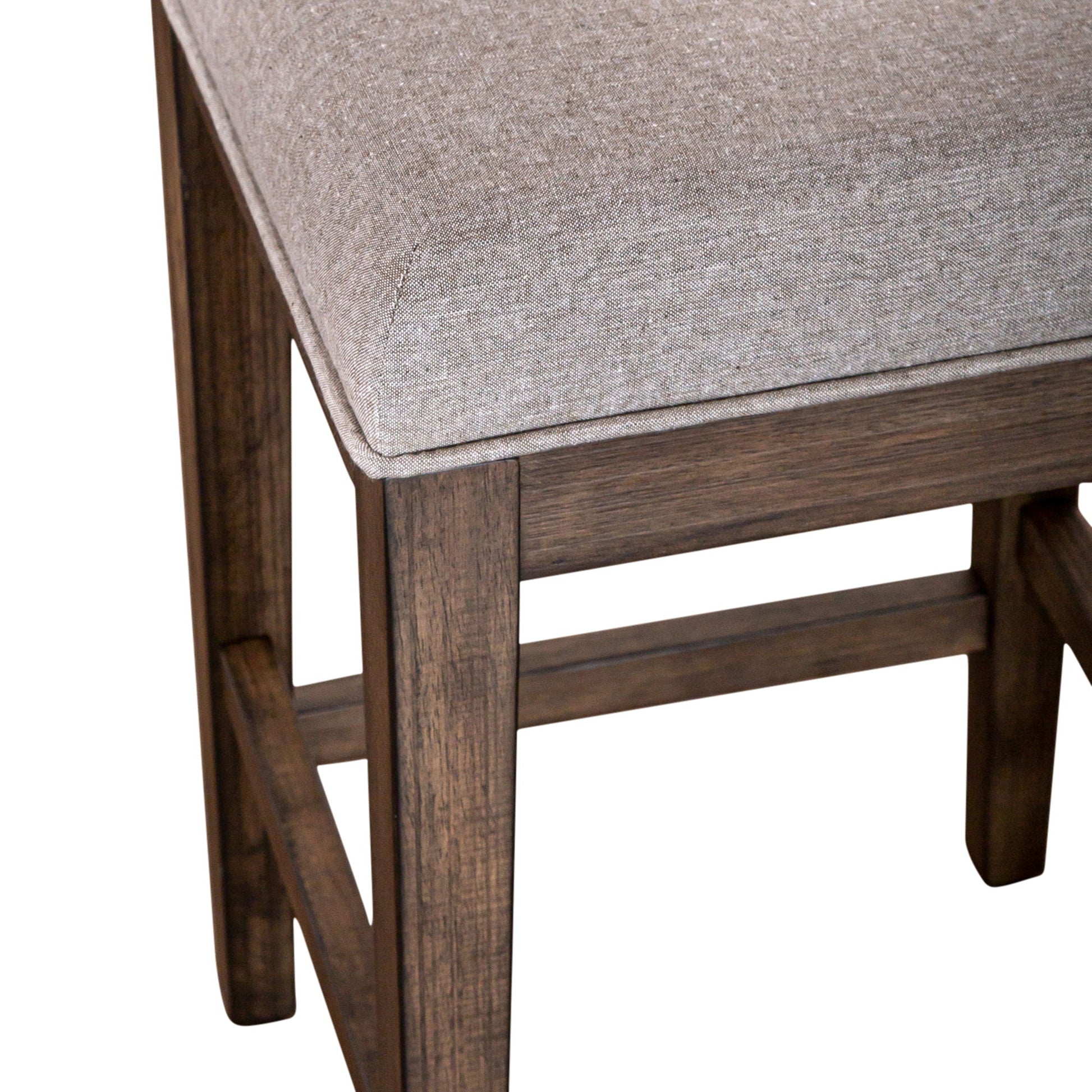 Arrowcreek - Upholstered Console Stool - Dark Brown - Hornell Furniture Outlet