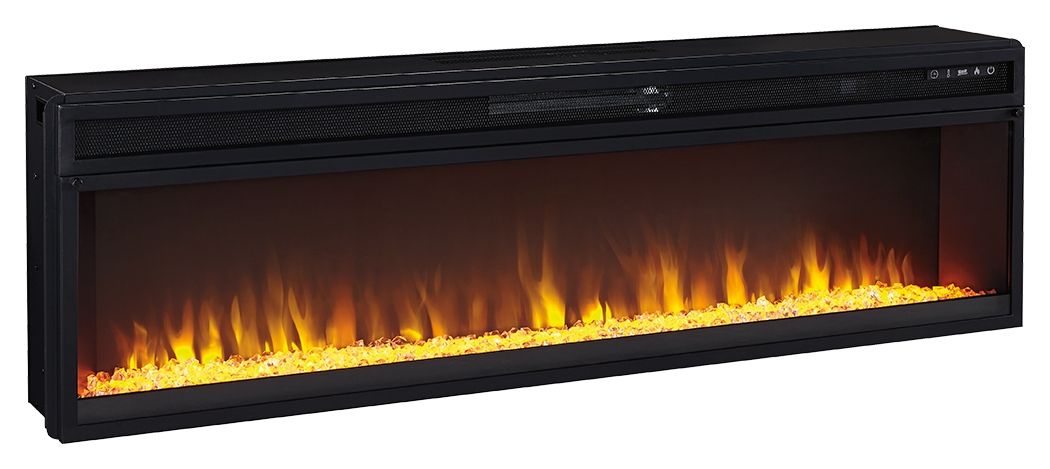 Naydell - Gray - 92" TV Stand with Wide Fireplace Insert - Hornell Furniture Outlet