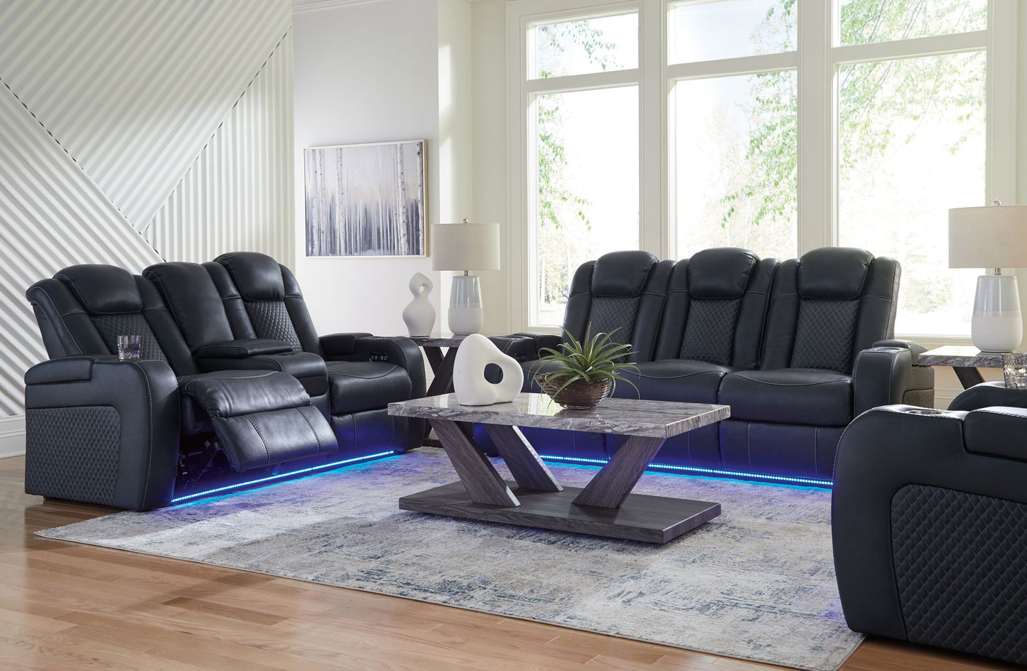 Fyne - dyme - Reclining Living Room Set - Hornell Furniture Outlet