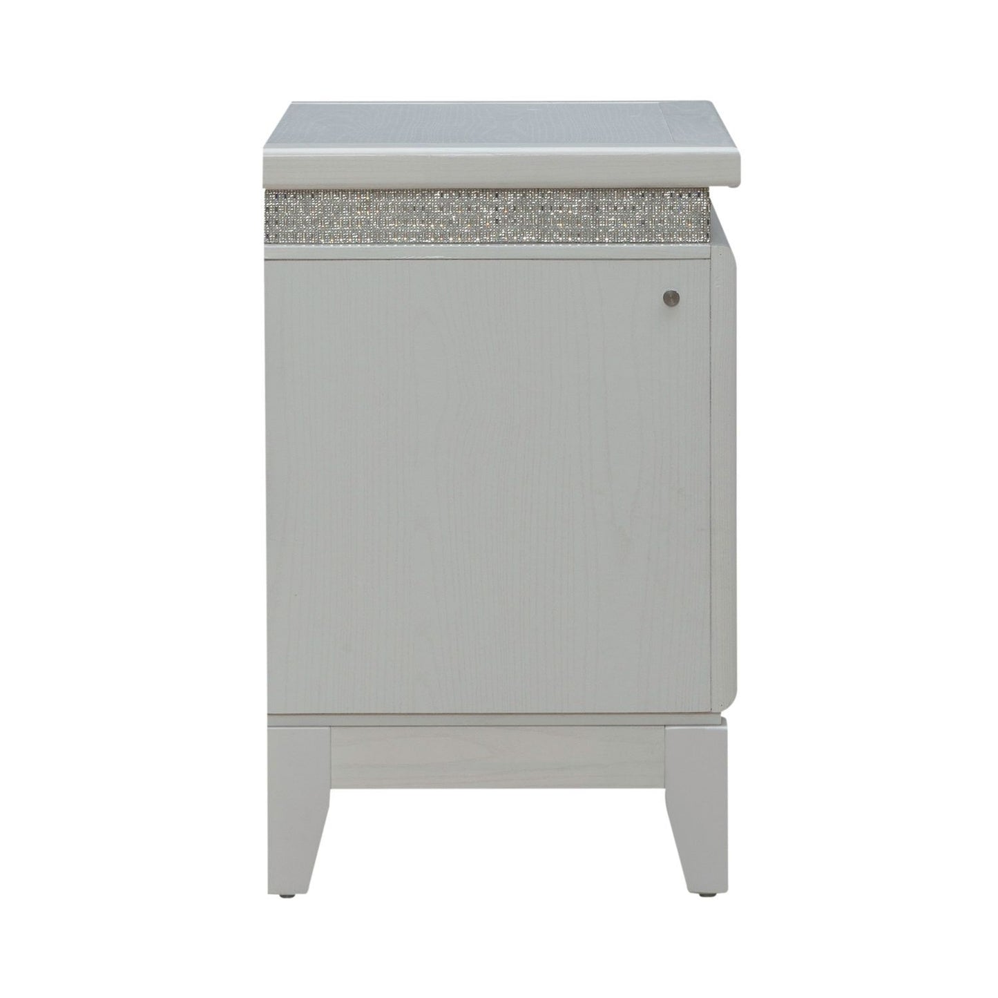 Reflections - Nightstand With Lights and Charging Station - White - Hornell Furniture Outlet