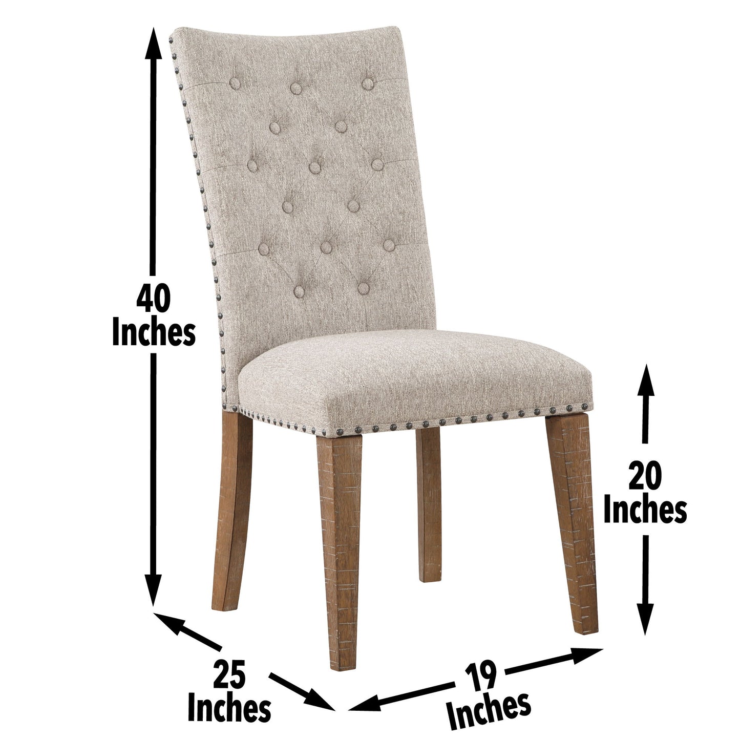 Riverdale - Side Chair (Set of 2) - Oatmeal - Hornell Furniture Outlet