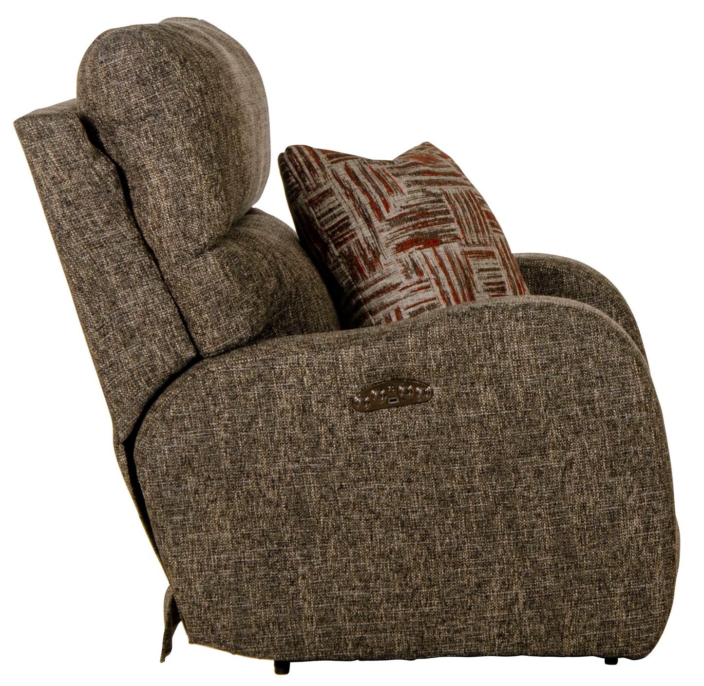 Liam - Power Headrest Power Lay Flat Recliner - Coal - Hornell Furniture Outlet