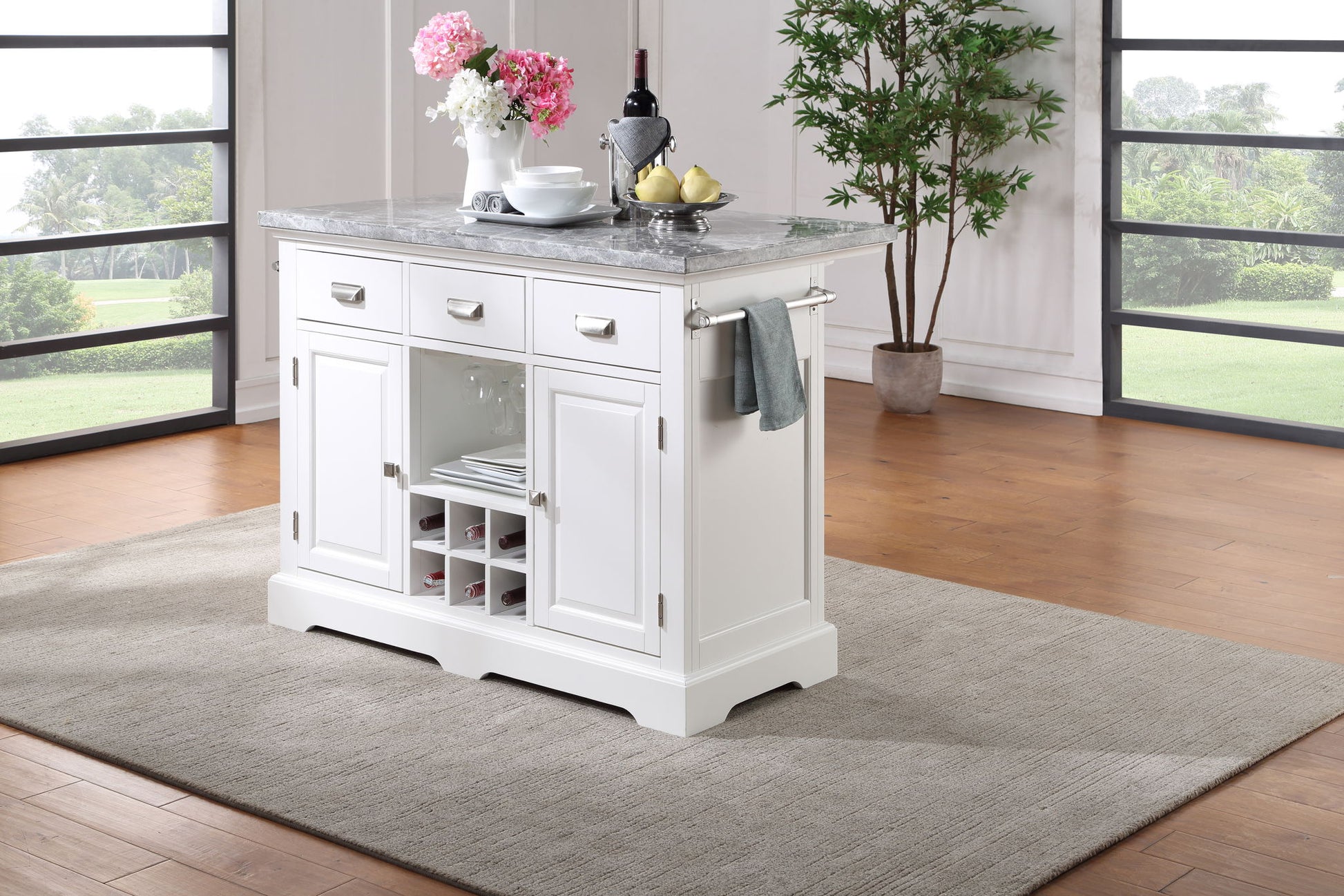 Zermatt - 3 Piece Kitchen Set - White - Hornell Furniture Outlet