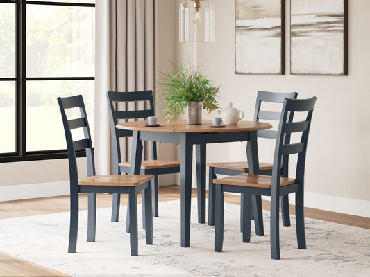 Gesthaven - Round Dining Room Drop Leaf Table Set - Hornell Furniture Outlet
