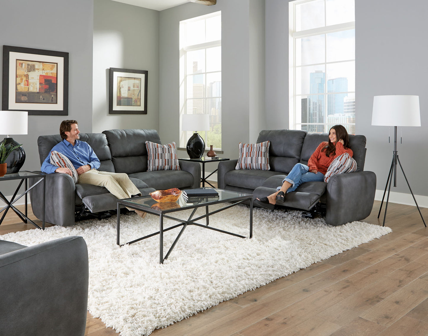 Dorian - Reclining Loveseat - Hornell Furniture Outlet