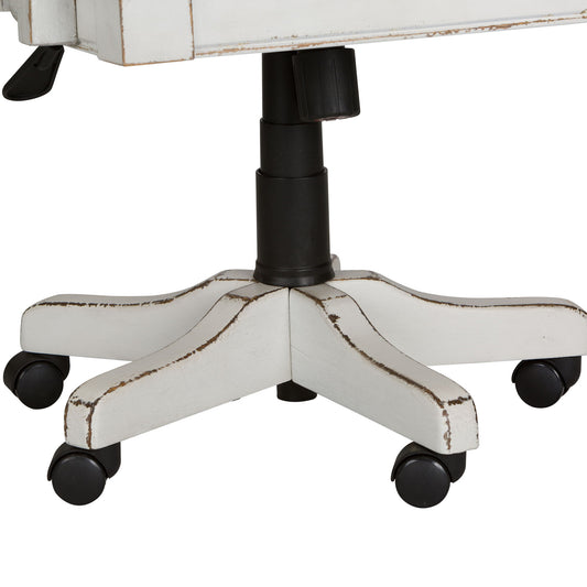 Magnolia Manor - Jr Executive Desk Chair - White - Hornell Furniture Outlet