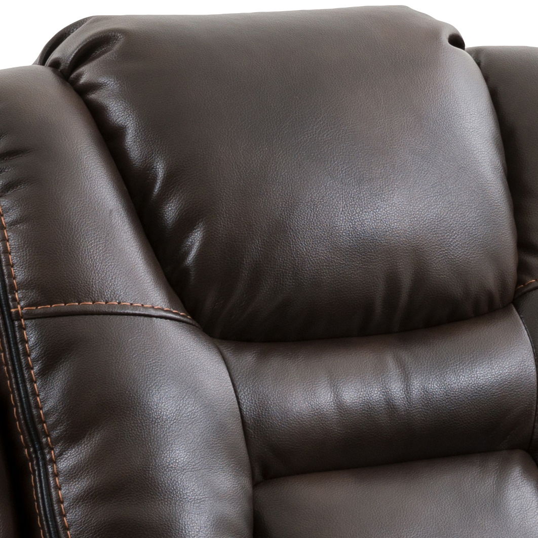 Oportuna - Dual Power Recliner Coffee - Dark Brown - Hornell Furniture Outlet
