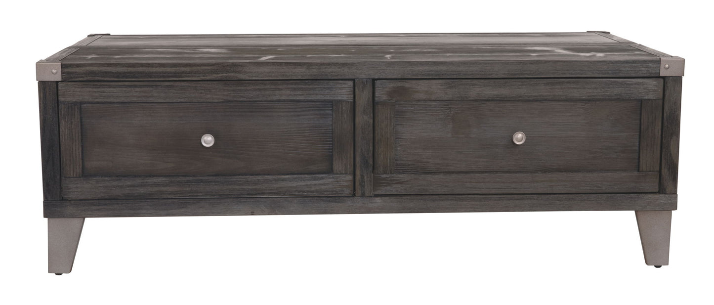 Todoe - Dark Gray - Lift Top Cocktail Table - Hornell Furniture Outlet