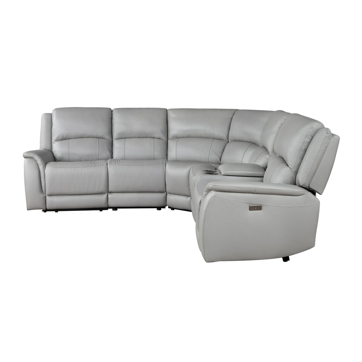 Alexandria - Leather Power Sectional - Hornell Furniture Outlet