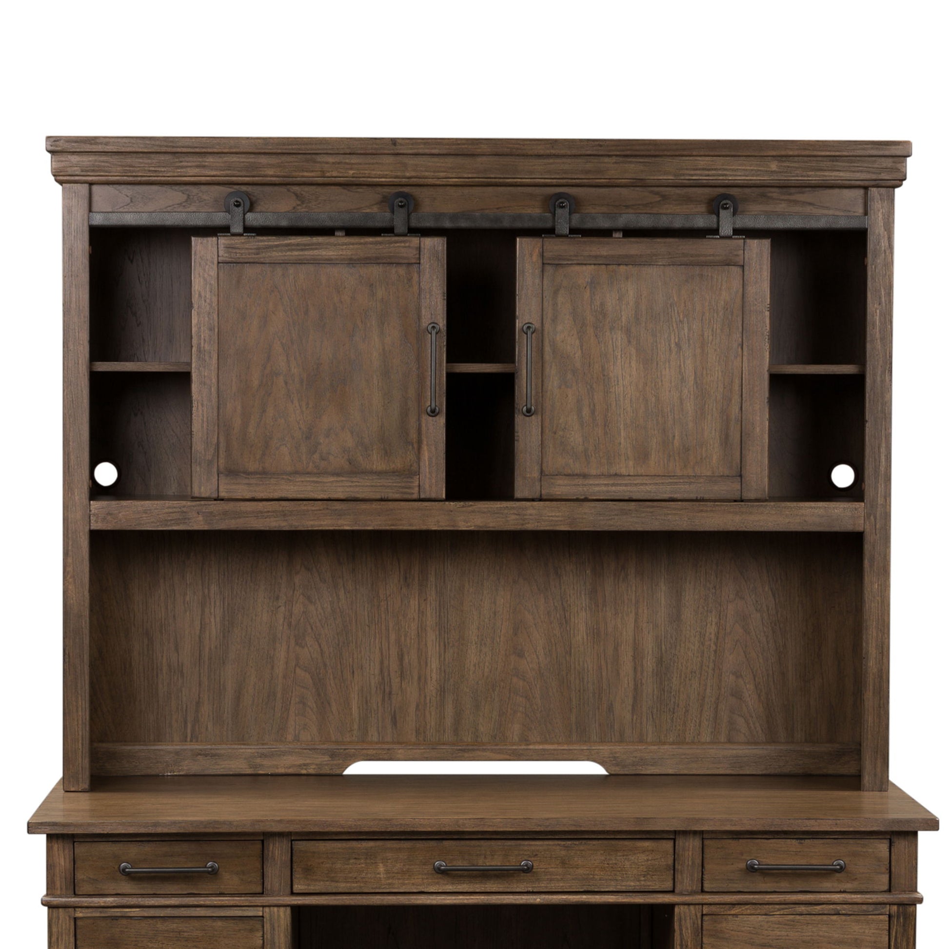 Sonoma Road - Credenza Hutch - Light Brown - Hornell Furniture Outlet
