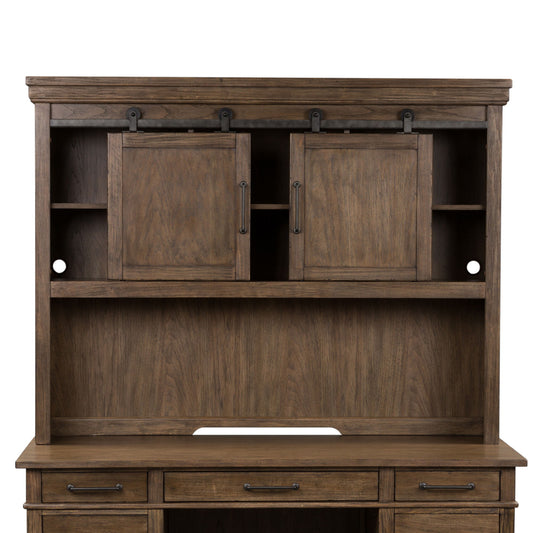 Sonoma Road - Credenza Hutch - Light Brown - Hornell Furniture Outlet