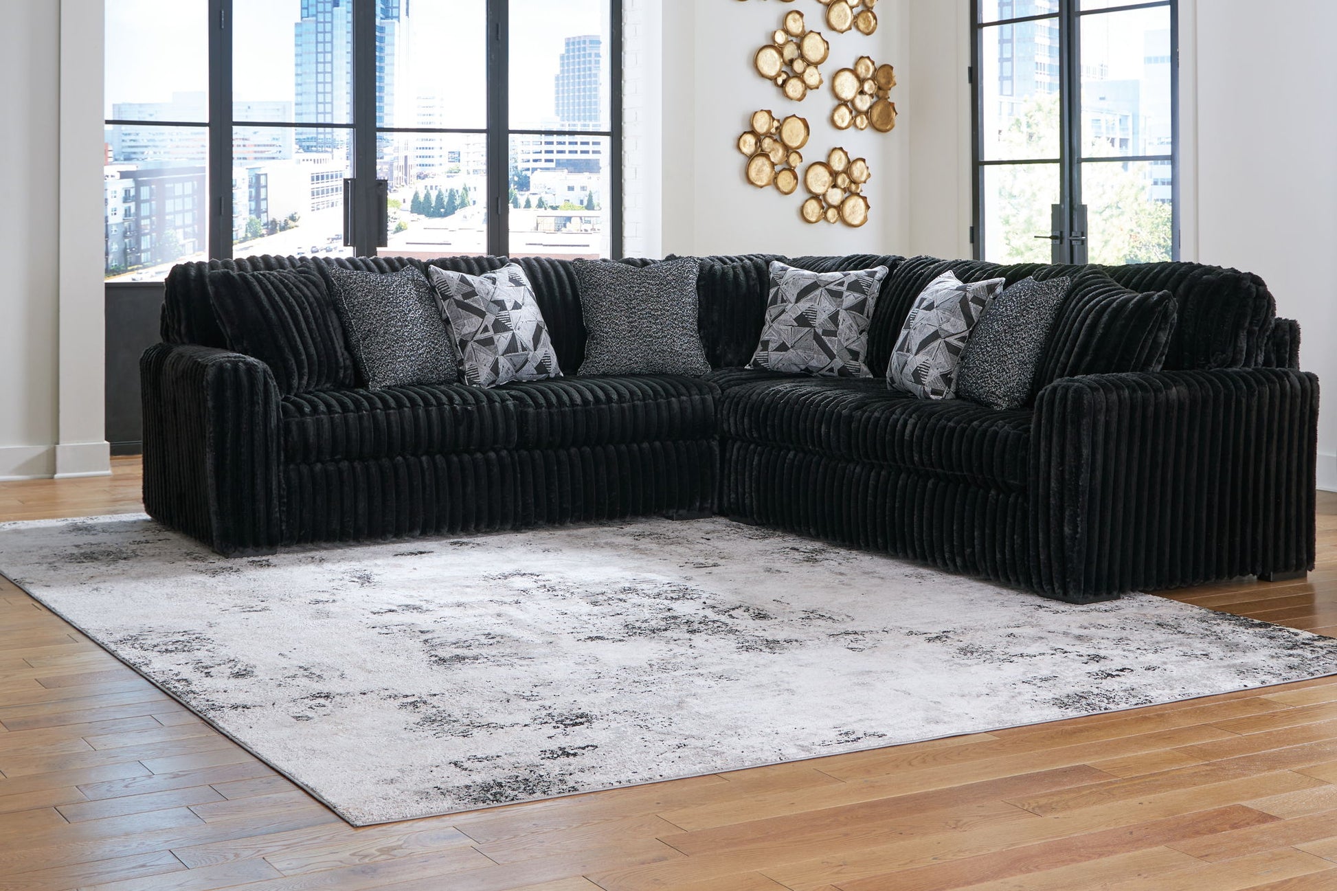Midnight - Madness - Sectional Set - Hornell Furniture Outlet