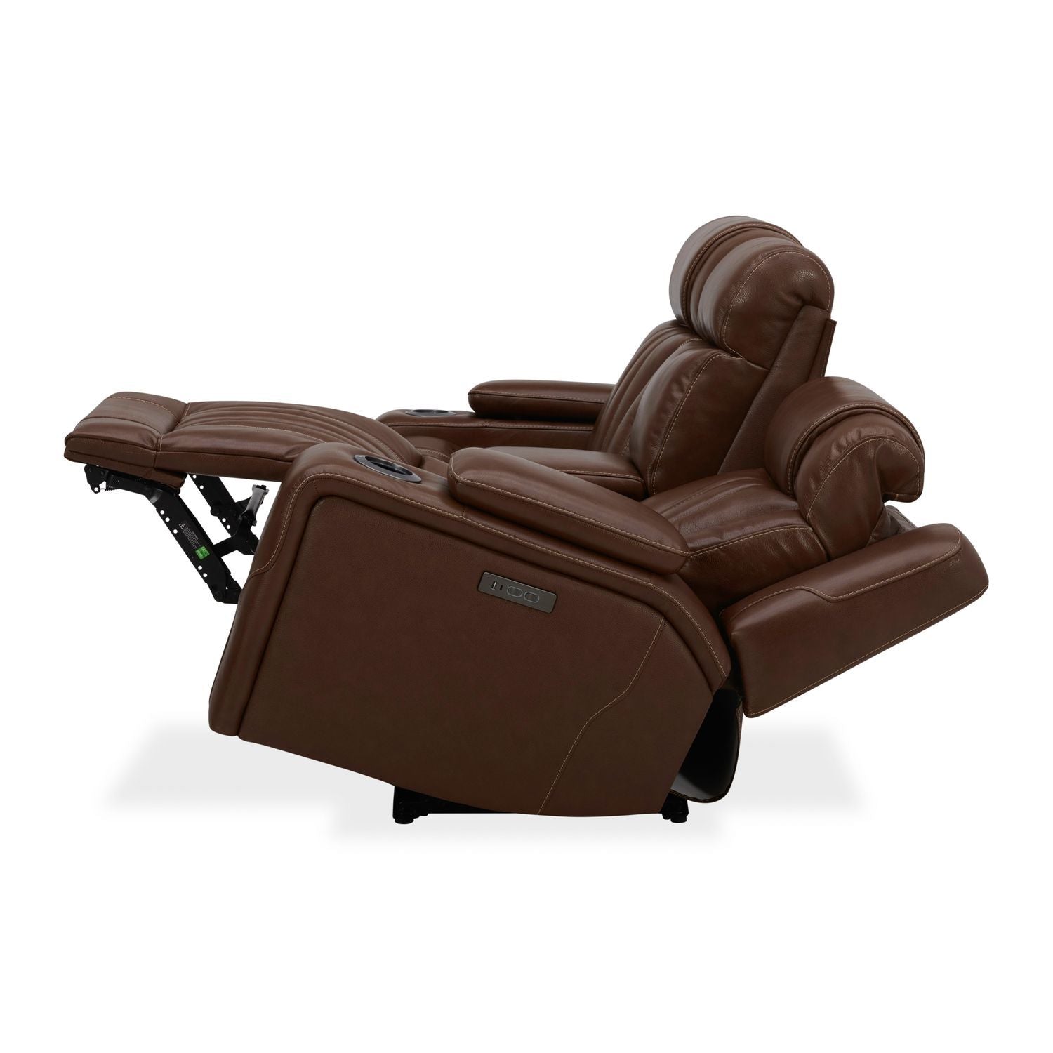 Caswell - Loveseat With Console P2 & ZG - Brown - Hornell Furniture Outlet