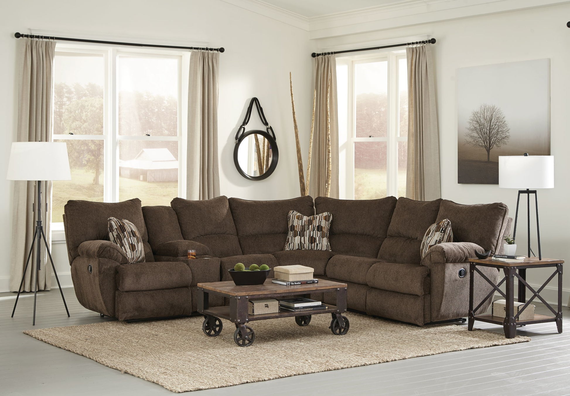 Elliott - Reclining Sectional - Hornell Furniture Outlet