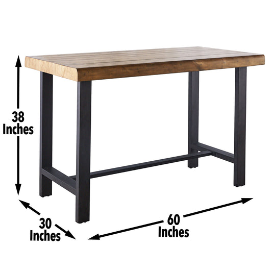 Landon - Counter Table - Dark Brown - Hornell Furniture Outlet