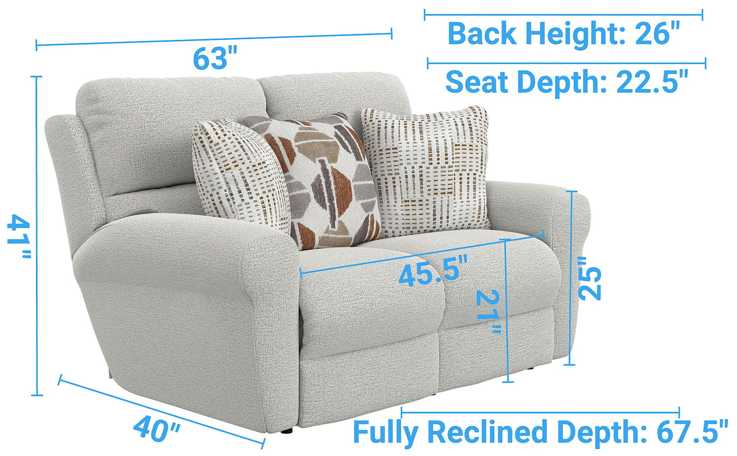 Kellen - Lay Flat Reclining Loveseat - Hornell Furniture Outlet