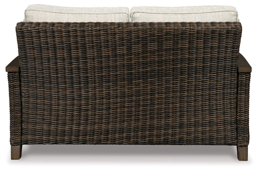 Paradise Trail - Medium Brown - Loveseat w/Cushion - Hornell Furniture Outlet
