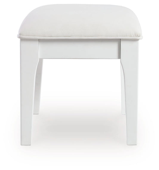 Chalanna - White - Vanity Stool - Hornell Furniture Outlet
