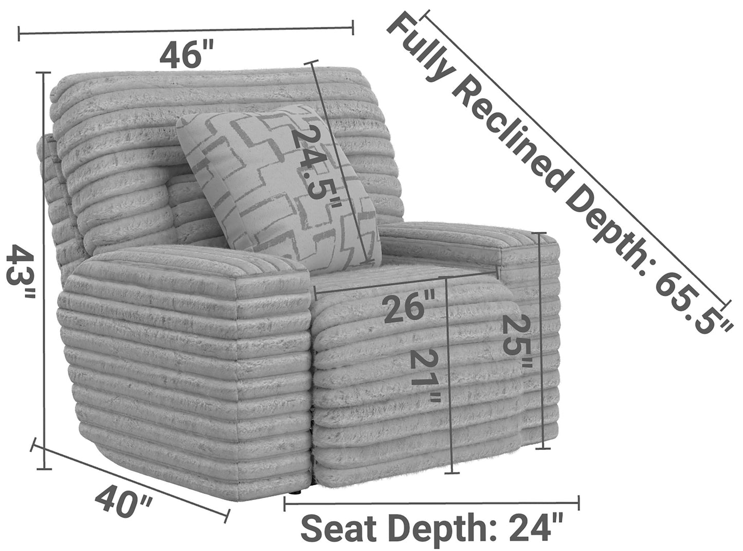 Lynx - Power Recliner With Zero Gravity - Hornell Furniture Outlet