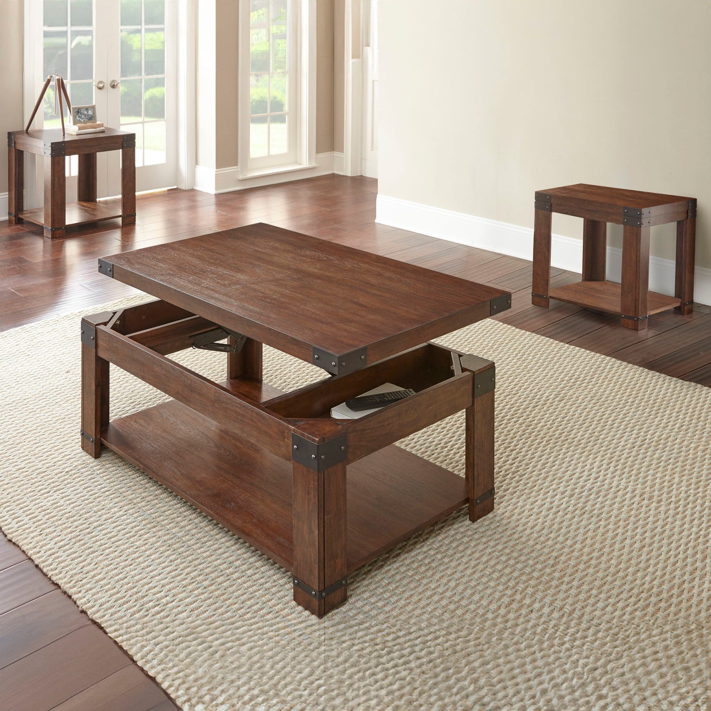 Arusha - 3 Piece Table Set - Brown - Hornell Furniture Outlet