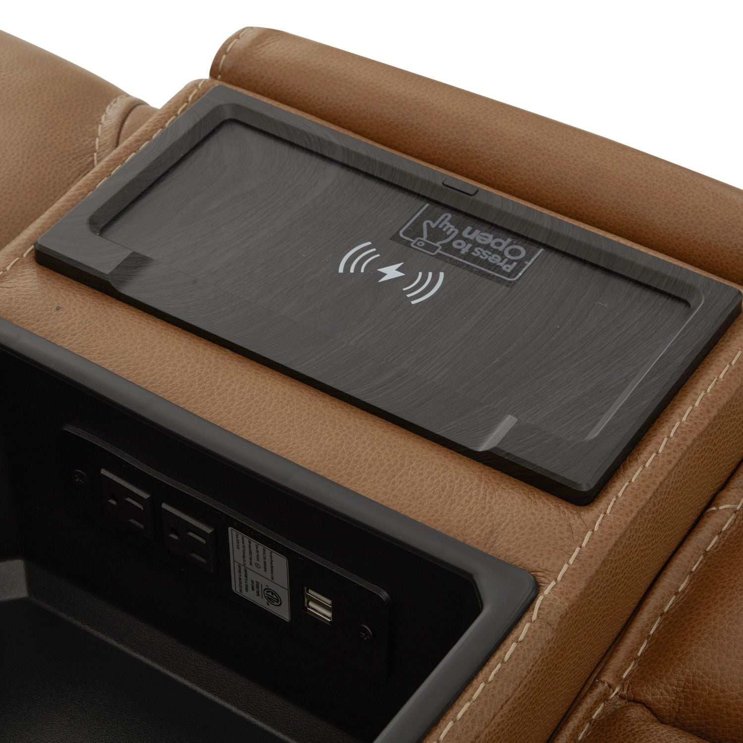 Callihan - Loveseat With Console P3 & ZW - Brown - Hornell Furniture Outlet