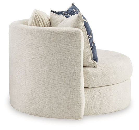 Padova - Ivory - Swivel Accent Chair - Hornell Furniture Outlet