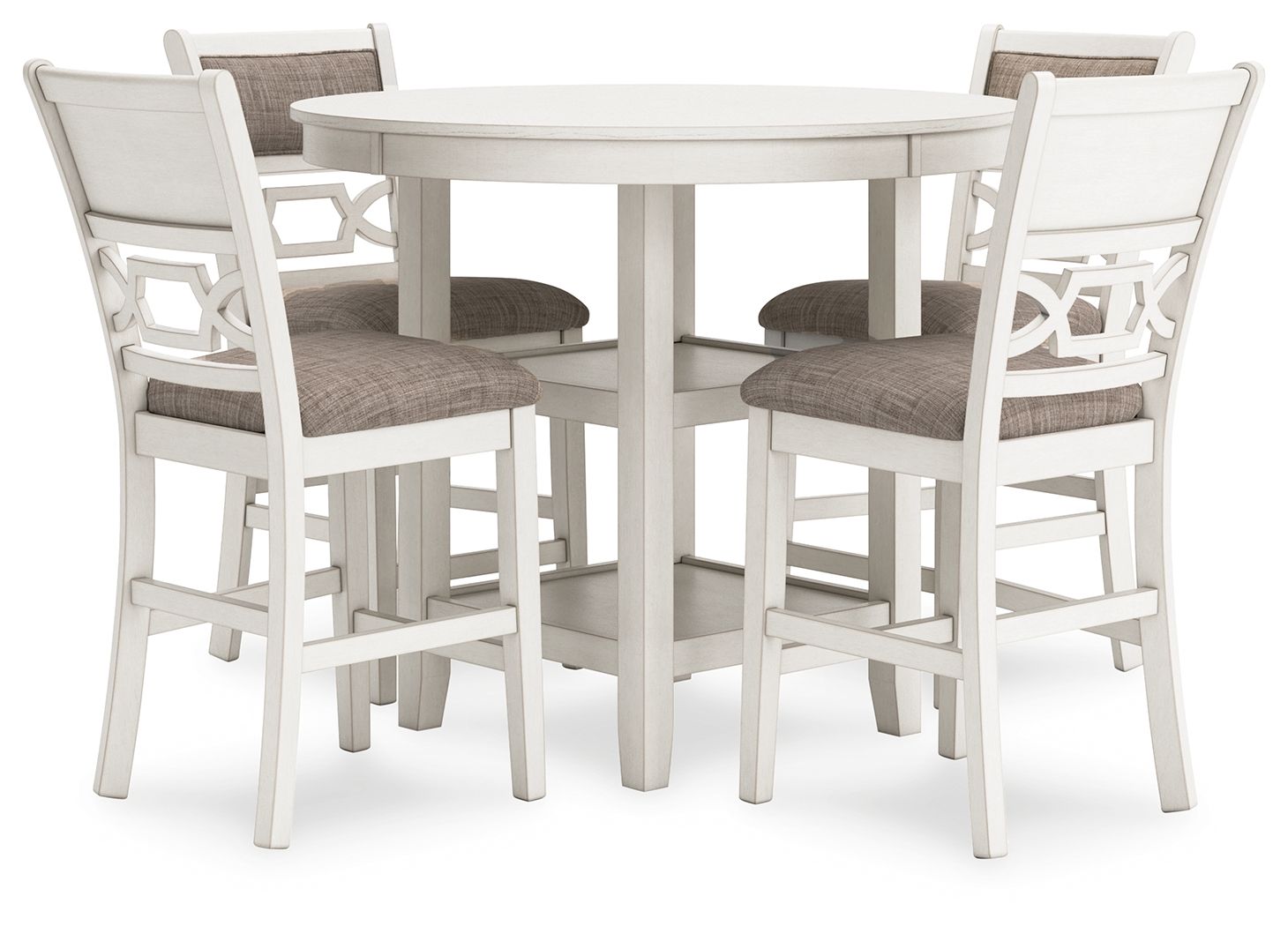 Erinberg - Antique White - Dining Room Counter Table Set (Set of 5) - Hornell Furniture Outlet