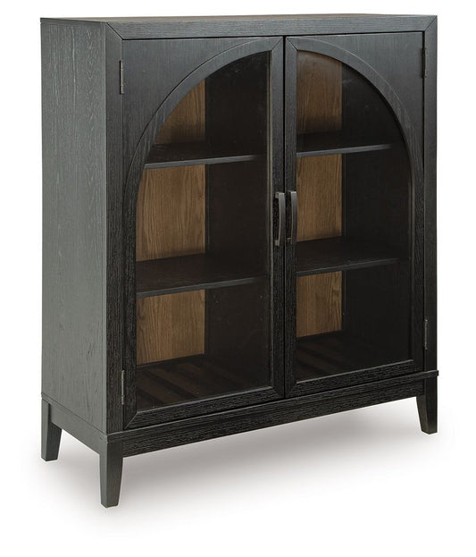 Armenleigh - Black / Brown - Bar Cabinet - Hornell Furniture Outlet