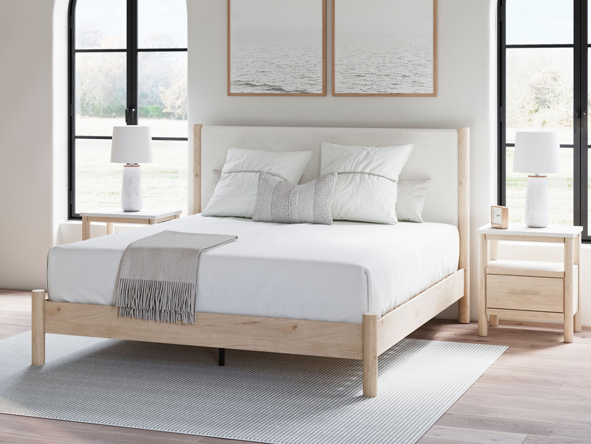 Cadmori - Upholstered Panel Bed - Hornell Furniture Outlet