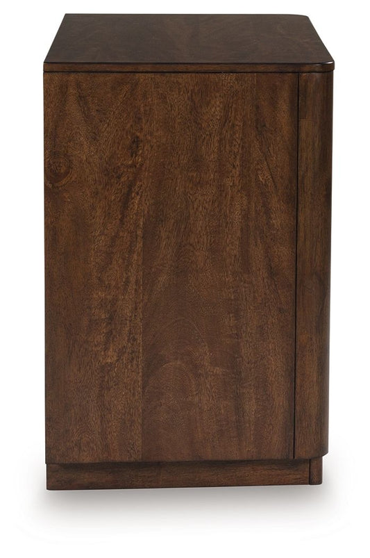 Dilenno - Dark Brown - Two Drawer Night Stand - Hornell Furniture Outlet