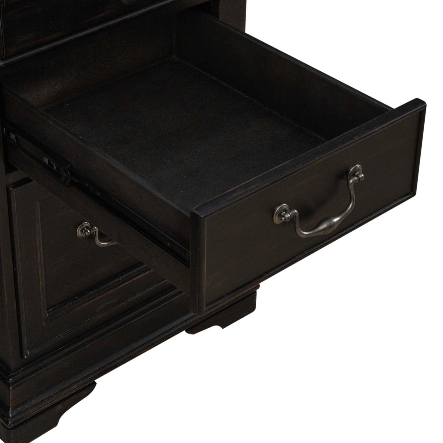 Meritage - Jr Executive Desk - Black - Hornell Furniture Outlet