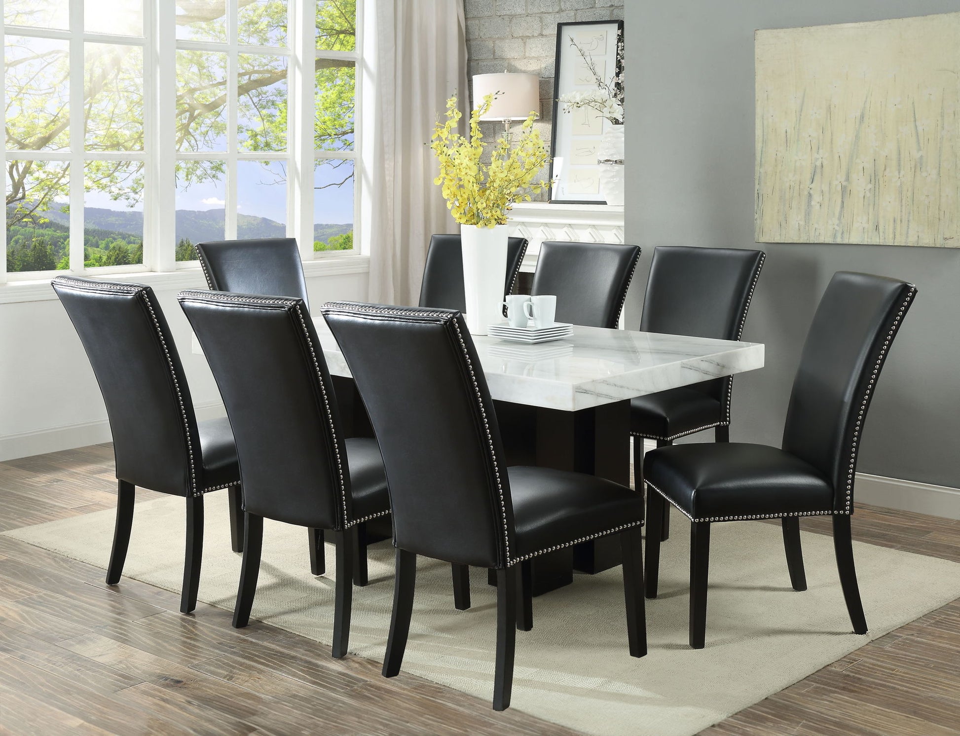 Camila - Rectangular Dining Set - White Top - Hornell Furniture Outlet