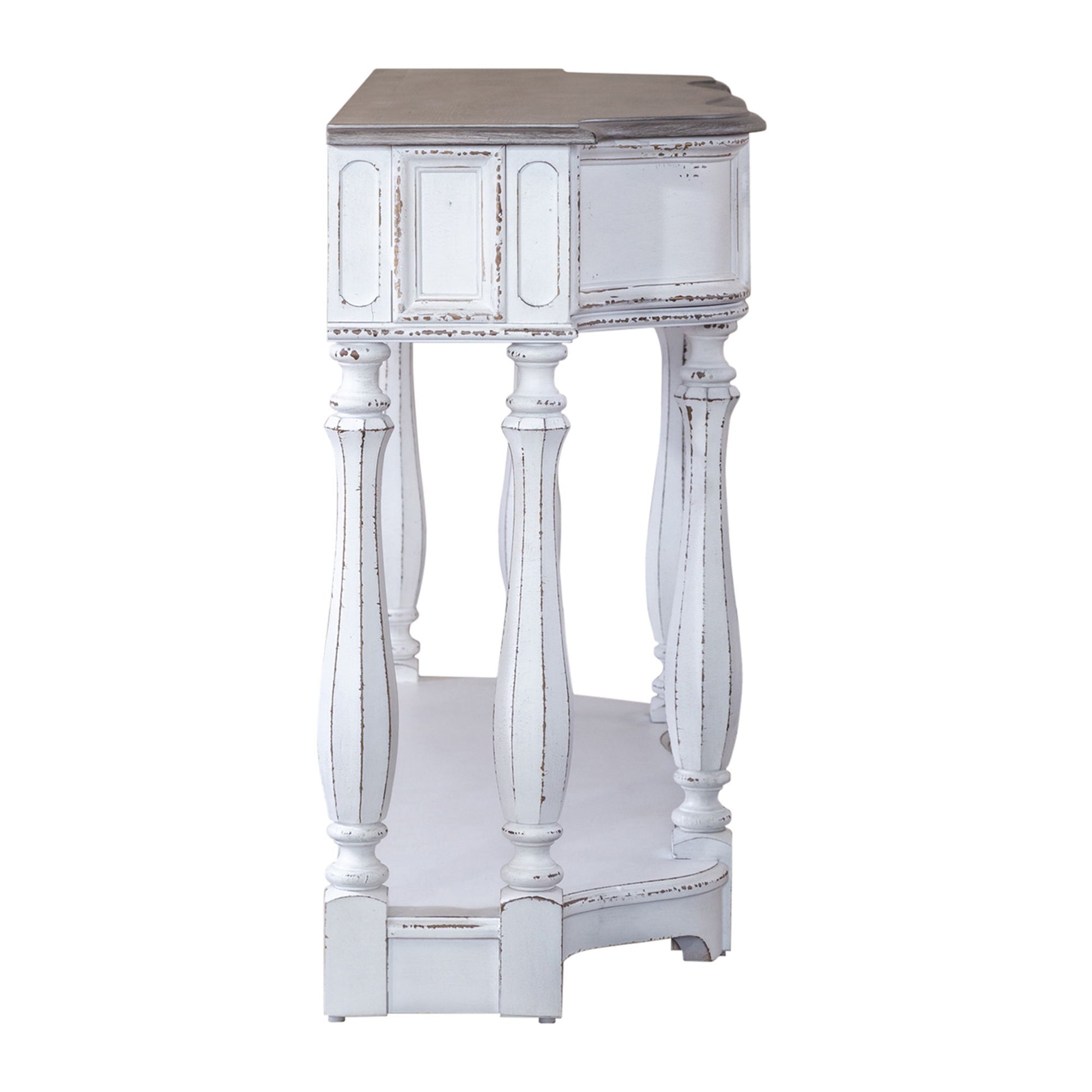 Magnolia Manor - Hall Console Table - White - Hornell Furniture Outlet