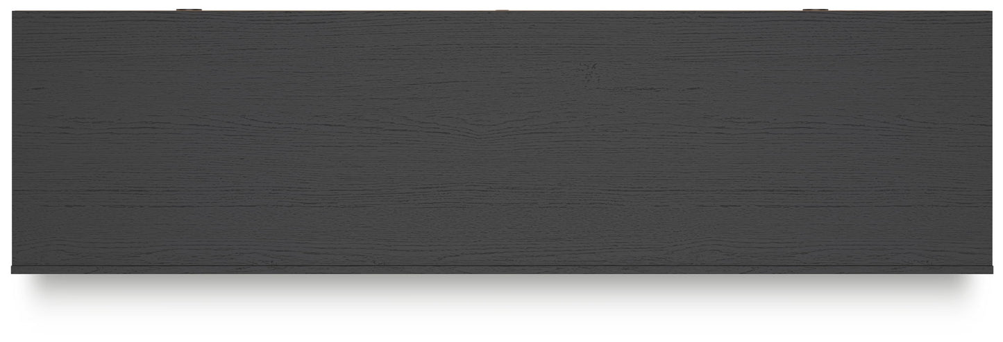 Danziar - Black - Extra Large TV Stand - Hornell Furniture Outlet