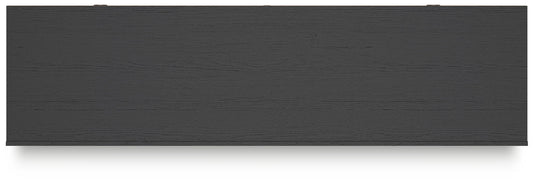 Danziar - Black - Extra Large TV Stand - Hornell Furniture Outlet