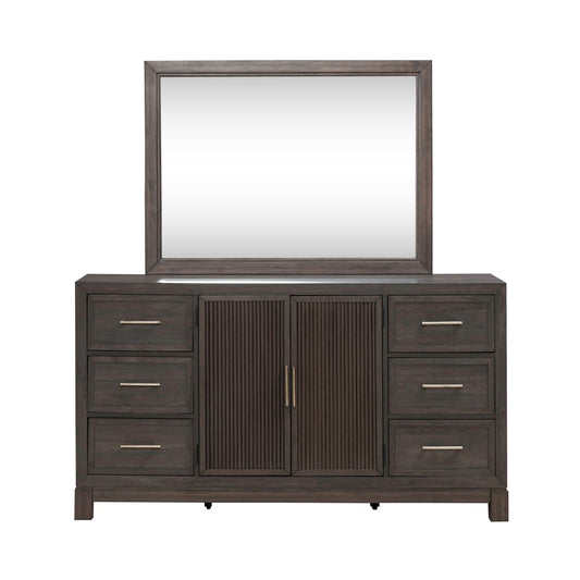 Modern Edge - Dresser & Mirror - Brown - Hornell Furniture Outlet
