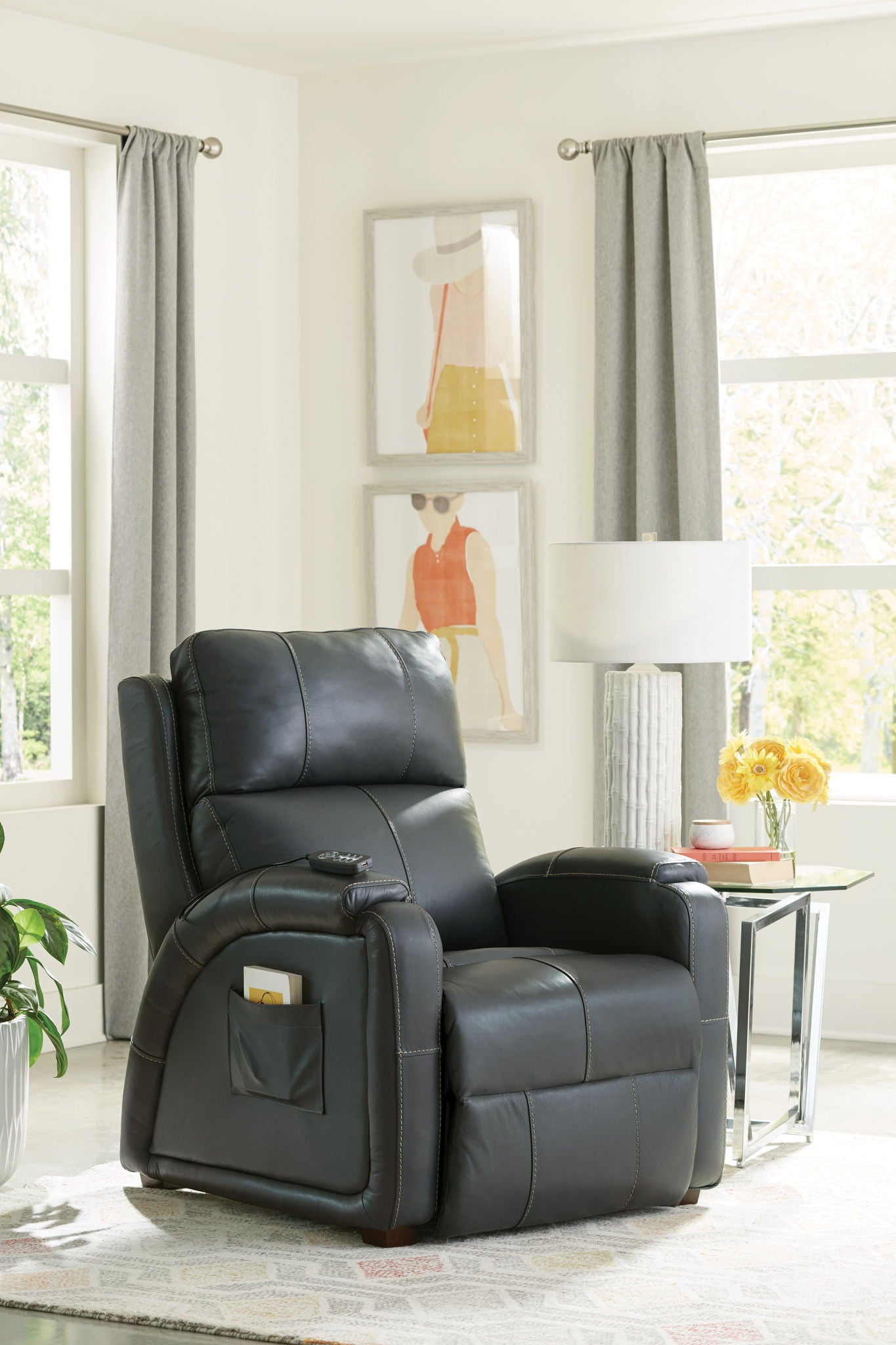 Reliever - Power Headrest Power Lay Flat Reclining With CR3 Massage / Zero Gravity - Hornell Furniture Outlet