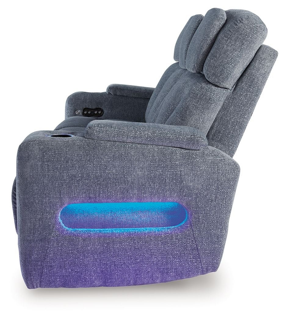 Studio Cave - Steel - Power Reclining Sofa - Hornell Furniture Outlet
