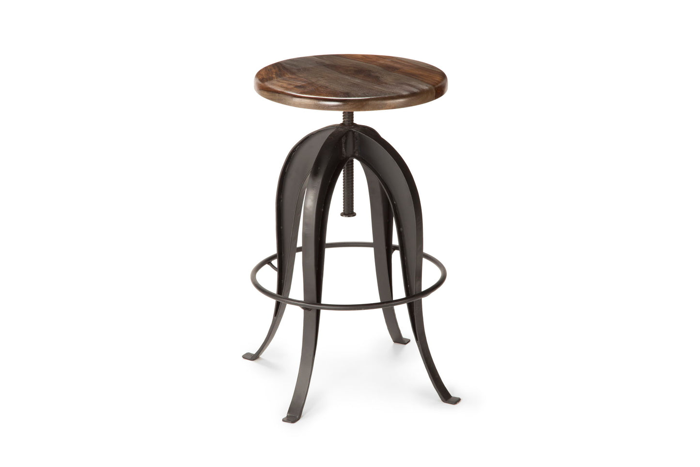 Sparrow - Round Setup Stool - Dark Brown - Hornell Furniture Outlet