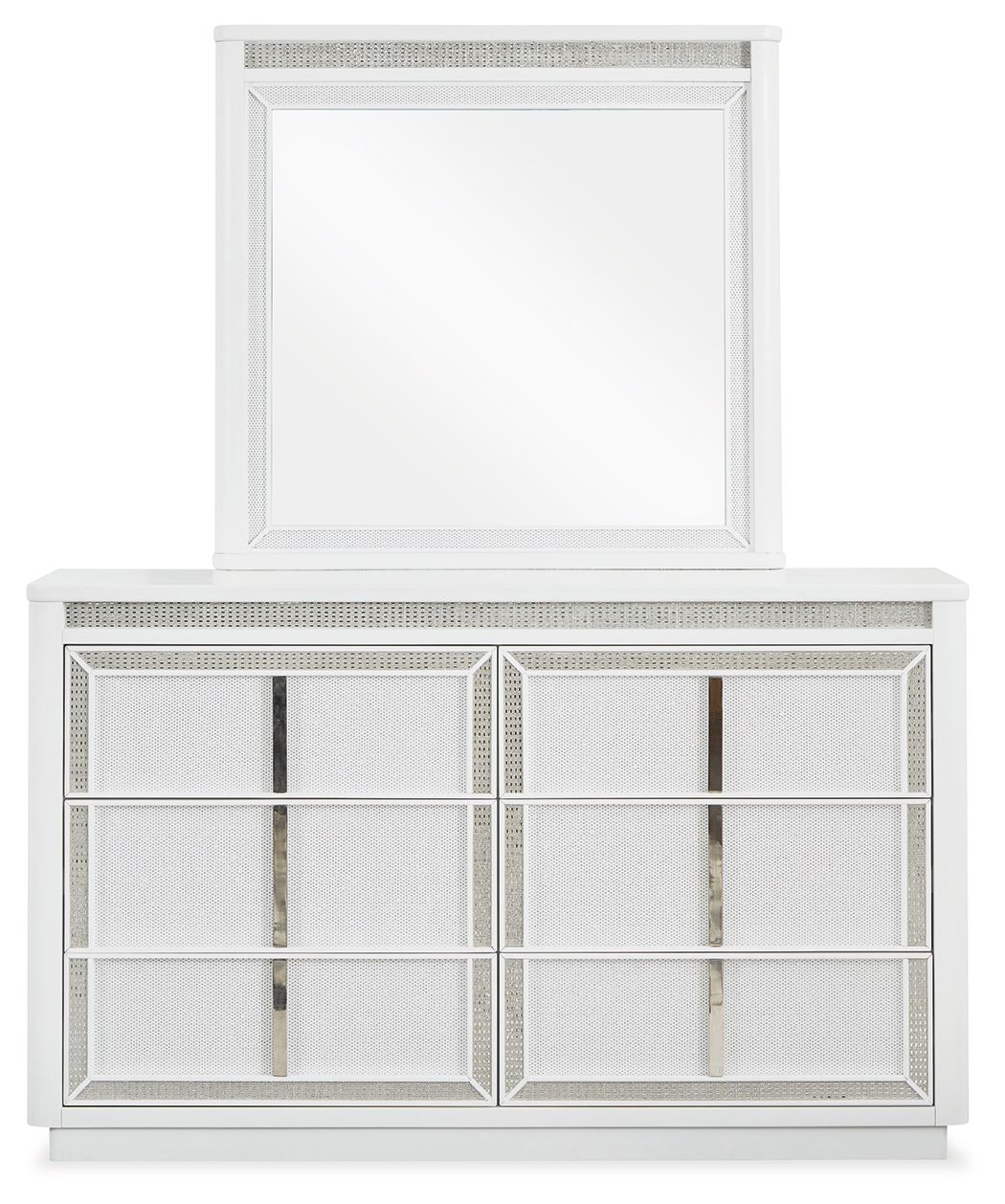 Chalanna - White - Dresser And Mirror - Hornell Furniture Outlet