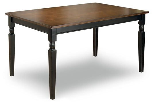 Owingsville - Black / Brown - Rectangular Dining Room Table - Hornell Furniture Outlet