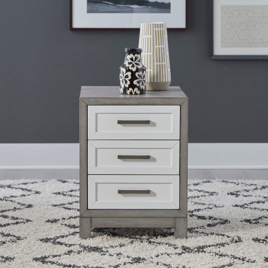 Palmetto Heights - 3 Drawer Chair Side Table - White - Hornell Furniture Outlet