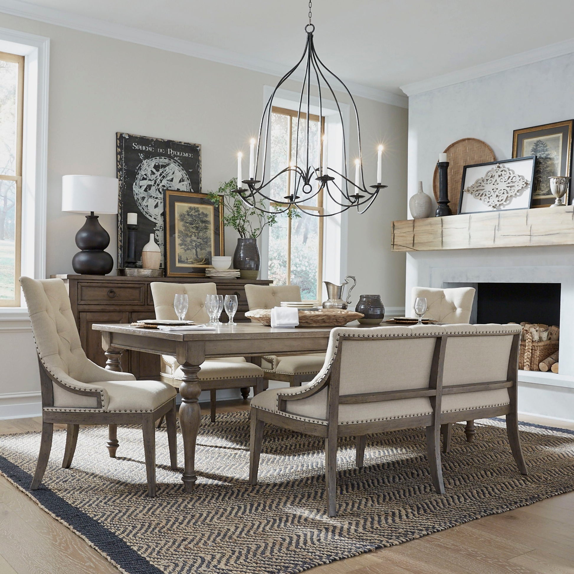 Americana Farmhouse - Leg Table Set - Hornell Furniture Outlet