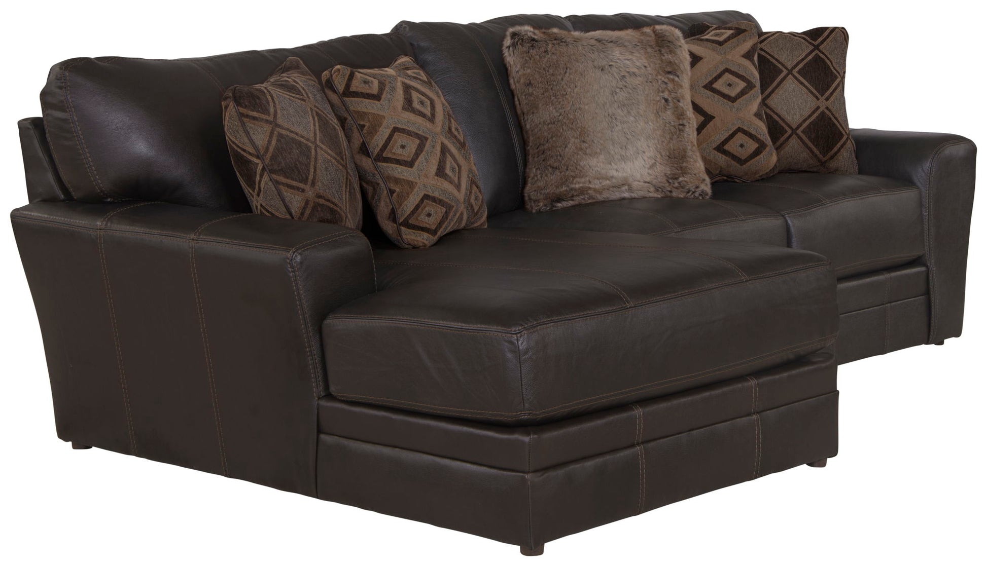 Denali - Italian Leather Match Sectional - Hornell Furniture Outlet