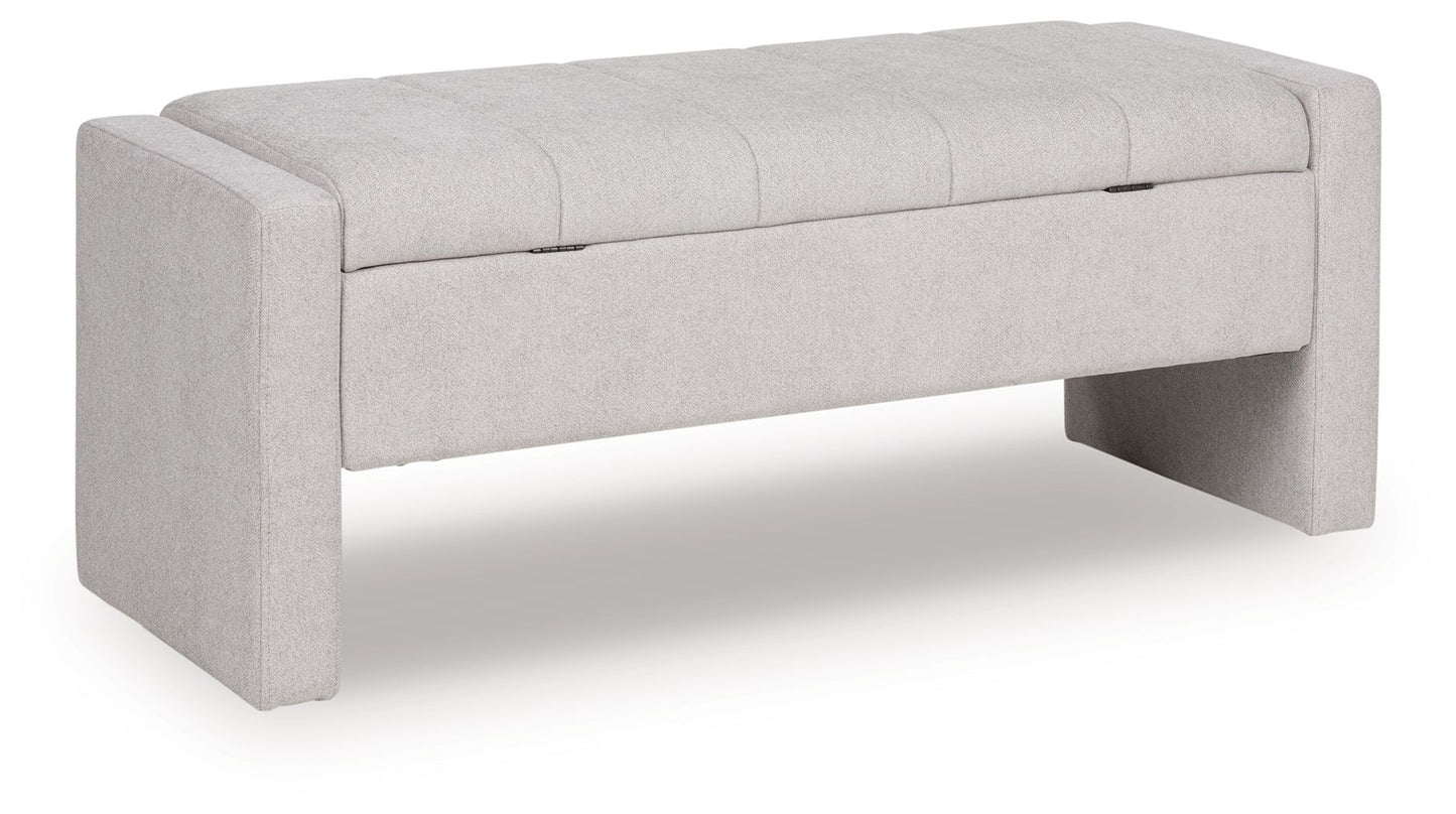 Akselman - Gray - Storage Bench - Hornell Furniture Outlet