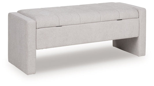 Akselman - Gray - Storage Bench - Hornell Furniture Outlet