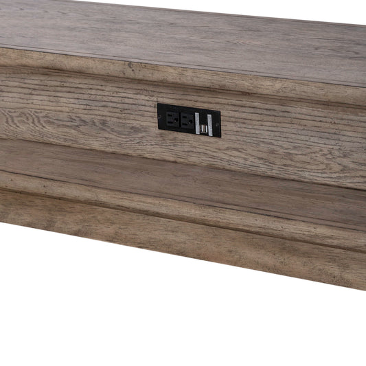 City Scape - Console Bar Table - Burnished Beige - Hornell Furniture Outlet