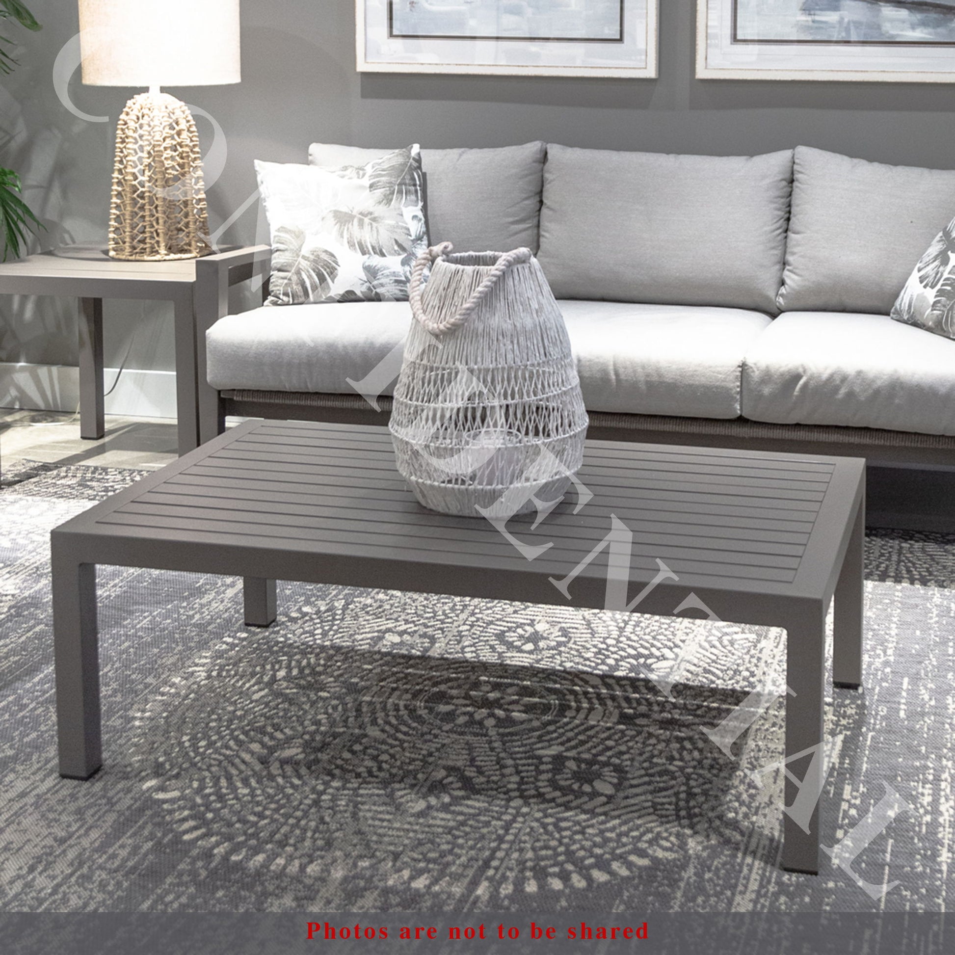 Plantation Key - Outdoor Cocktail Table - Granite - Hornell Furniture Outlet