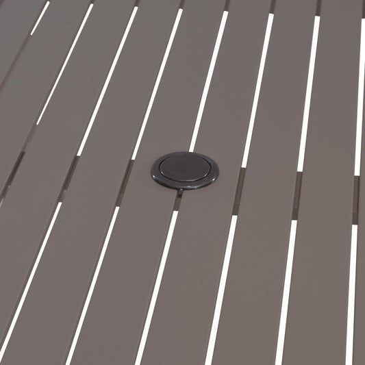 Plantation Key - Outdoor Rectangular Leg Table - Granite - Hornell Furniture Outlet