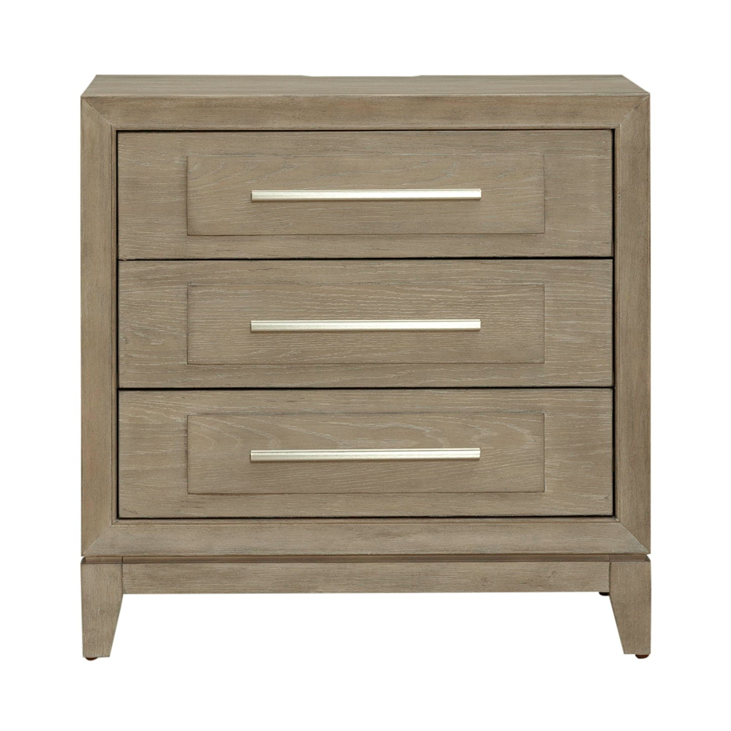 Brentwood - 3 Drawer Nightstand With Charging Station - Sandstone - Hornell Furniture Outlet